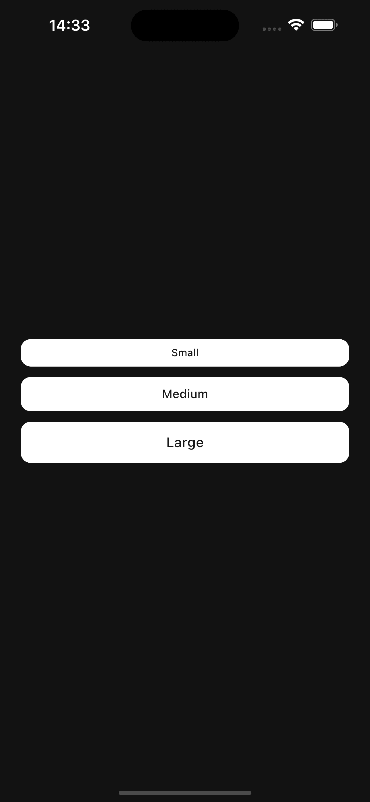 Button sizes preview
